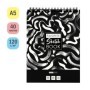 Скетчбук 40л., А5 ArtSpace "Black line. Strokes", на гребне, черный блок, 120г/м2