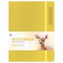 Скетчбук для акварели 40л., А5 BG "Bright. Yellow", кожзам, на резинке, 200г/м2