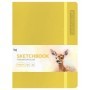 Скетчбук для акварели 40л., А5 BG "Bright. Yellow", кожзам, на резинке, 200г/м2