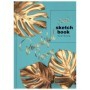 Скетчбук 80л., А5 BG "Art leaves", 7БЦ, матовая ламинация, выб. лак, 100г/м2