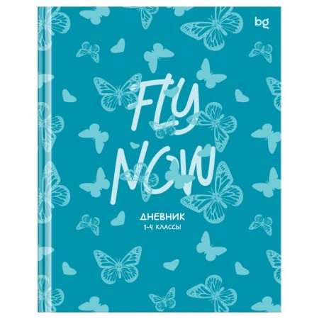Дневник 1-4 кл. 48л. (твердый) BG "Butterflies", soft-touch ламинация