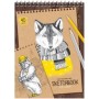 Скетчбук 40л., А5 ArtSpace "Craft style", на гребне, крафт, 80г/м2