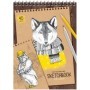 Скетчбук 40л., А5 ArtSpace "Craft style", на гребне, крафт, 80г/м2