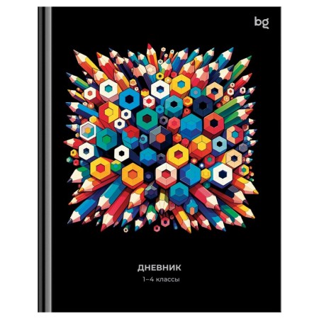 Дневник 1-4 кл. 48л. (твердый) BG "Карандаши", глянцевая ламинация