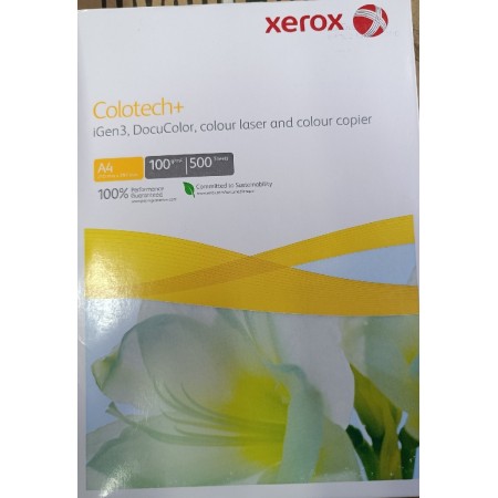 Бумага офисная Xerox Colotech+ A4, 100 г/кв.м, 500 листов/ 1000 рублей