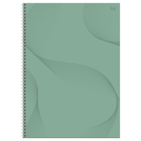 Тетрадь 160л., А4 клетка на гребне BG "Мятное настроение", soft-touch ламинация, выб. лак, твердая обложка