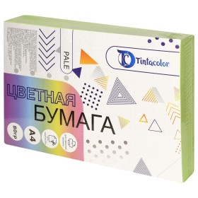 Бумага цветная для печати Tintacolor А4 80 г/м2 500 л пастель зеленый