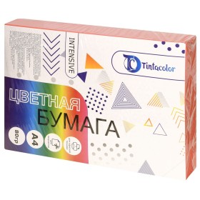 Бумага цветная для печати Tintacolor А4 80 г/м2 500 л красный
