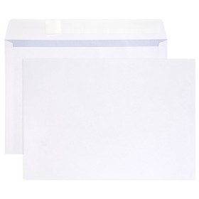 Конверт почтовый С4 (229х324) чистый, белый, стрип, 90 г/м2