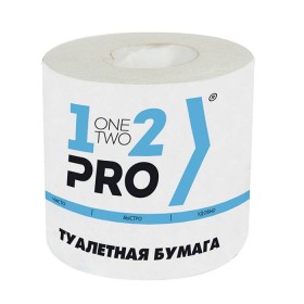 Туалетная бумага 1-2-Pro, 1-слойная, рулон 45 м, вторичное сырье, белая