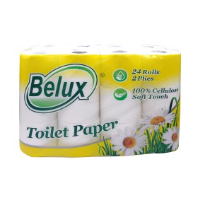 Бумага туалетная 2-слойная Belux 24 шт/упак белая 160 л. целлюлоза