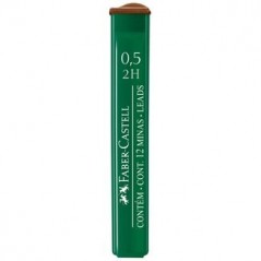Грифели Faber-Castell "Polymer" для механических карандашей, 12шт., 0,5мм, 2H
