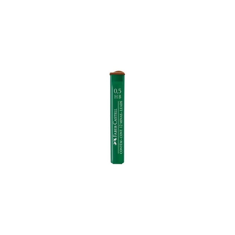 Грифели Faber-Castell 'Polymer' для механических карандашей, 12шт., 0,5мм, HB