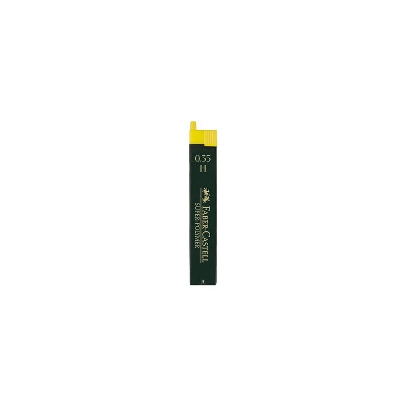 Грифели Faber-Castell "Super-Polymer" для механических карандашей, 12шт., 0,35мм, H