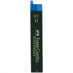 Грифели Faber-Castell 'Super-Polymer' для механических карандашей, 12шт., 0,7мм, H