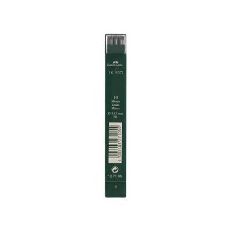Грифели Faber-Castell 'TK 9071' для цанговых карандашей, 10шт., 3,15мм, 5B