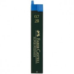 Грифели для механических карандашей Faber-Castell 'Super-Polymer', 12шт., 0,7мм, 2B