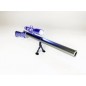 Подарочная шариковая ручка "Снайперская винтовка" фиолетовое ружье с фонариком.