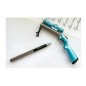 Подарочная шариковая ручка "Снайперская винтовка" ружье с фонариком, цвет голубой
