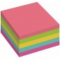 Стикеры (бумага для заметок с клеевым краем) Post-it 76х76 мм неоновые 5 цветов (1 блок, 500 листов)