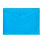 Папка – конверт с кнопкой прозрачная, серия «NEW DESIGN», горох, 0,18мм, синий цвет