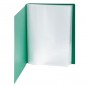 Папка с прозрачными вкладышами KANZFILE 40 листов, CLEAR BOOK, "горизонт. полоса" 20 мм корешок, А4, зеленая