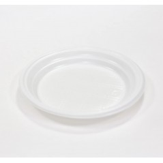 Тарелка одноразовая десертная белая d 165 мм., 100 шт/уп.