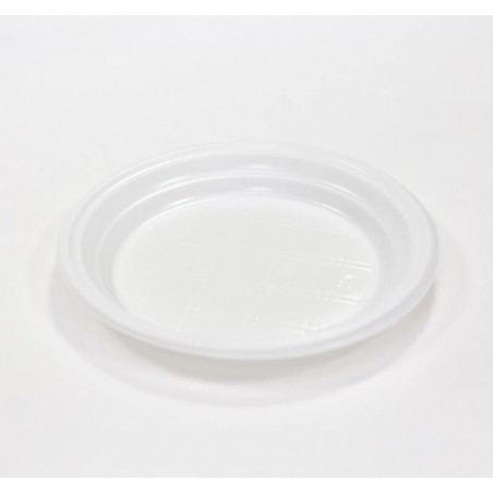 Тарелка одноразовая десертная белая d 165 мм., 100 шт/уп.
