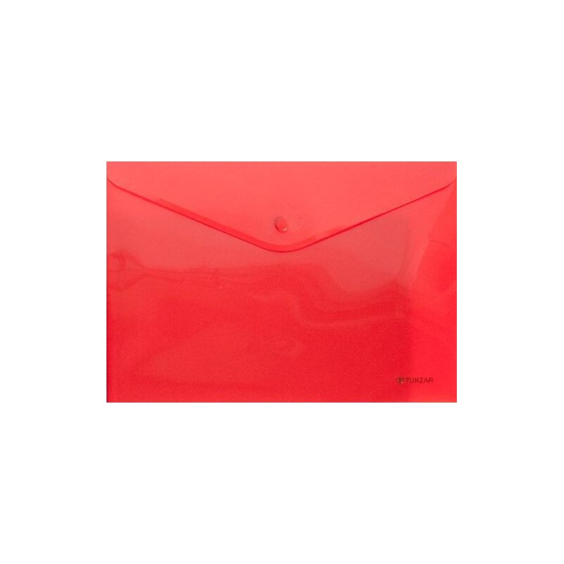 Папка конверт с кнопкой непрозрачная серия «Стандарт», 0,18мм, красный цвет