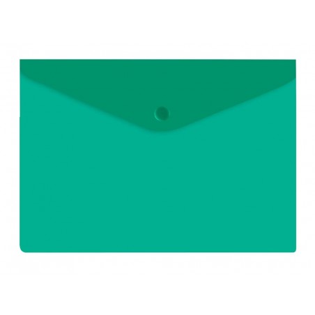 Папка конверт с кнопкой непрозрачная серия «Стандарт», 0,18мм, зеленый цвет