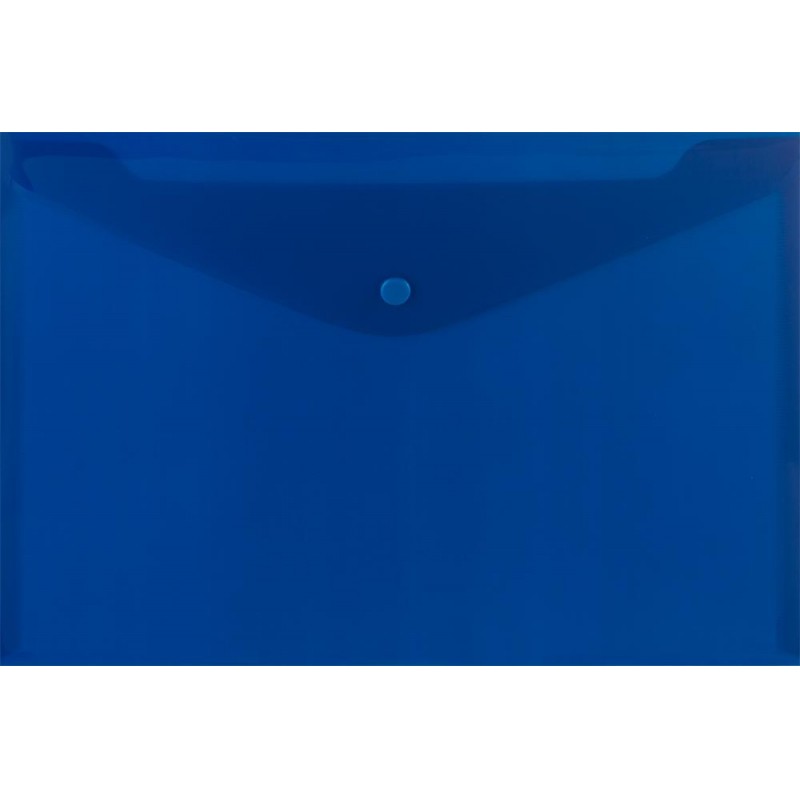 Папка конверт с кнопкой А4, непрозрачная серия «Стандарт», 0,18мм, синий цвет