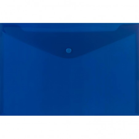 Папка конверт с кнопкой А4, непрозрачная серия «Стандарт», 0,18мм, синий цвет