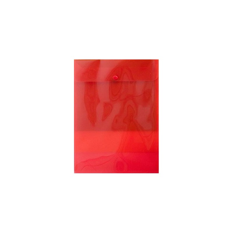 Папка конверт с кнопкой вертикальная А4, серия «Стандарт», 0,18мм, красный цвет