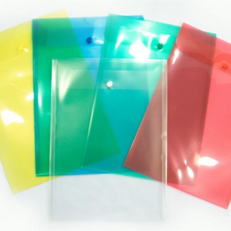 Папка конверт с кнопкой вертикальная А4, серия «Стандарт», 0,18мм, зеленый цвет
