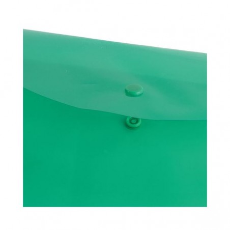 Папка-конверт с кнопкой горизонтальная А4, серия «Стандарт», 0,18мм, зеленый цвет