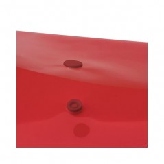 Папка-конверт с кнопкой горизонтальная А4, серия «Стандарт», 0,18мм, красный цвет