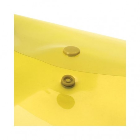 Папка-конверт с кнопкой горизонтальная А4, серия «Стандарт», 0,18мм, желтый цвет
