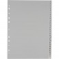 Разделитель листов пластиковый Bantex А4, 31 лист, цифровой, цвет серый