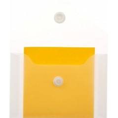 Папка конверт А-7 с кнопкой , Серия «Стандарт» 0,18 мм, белая матовая, 74  Х 105мм