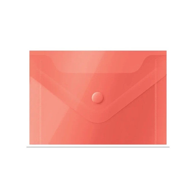 Папка конверт А-7 с кнопкой , Серия «Стандарт» 0,18 мм, красная, 74  Х 105мм