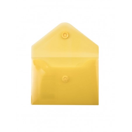 Папка конверт А-7 с кнопкой , Серия «Стандарт» 0,18 мм, желтая, 74  Х 105мм