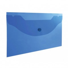 Папка конверт А5 с кнопкой малого формата, Серия «Стандарт» 0,18 мм, синяя, 240  Х 190 мм