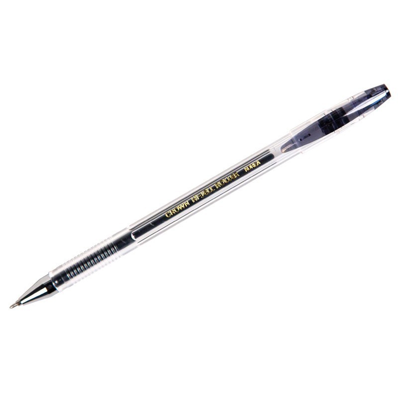 Ручка гелевая Crown HJR-500. Черная. Толщина 0,5. Корея