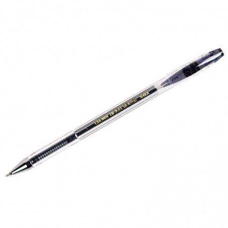 Ручка гелевая, черная. Толщина 0,5. Crown HJR-500  Корея