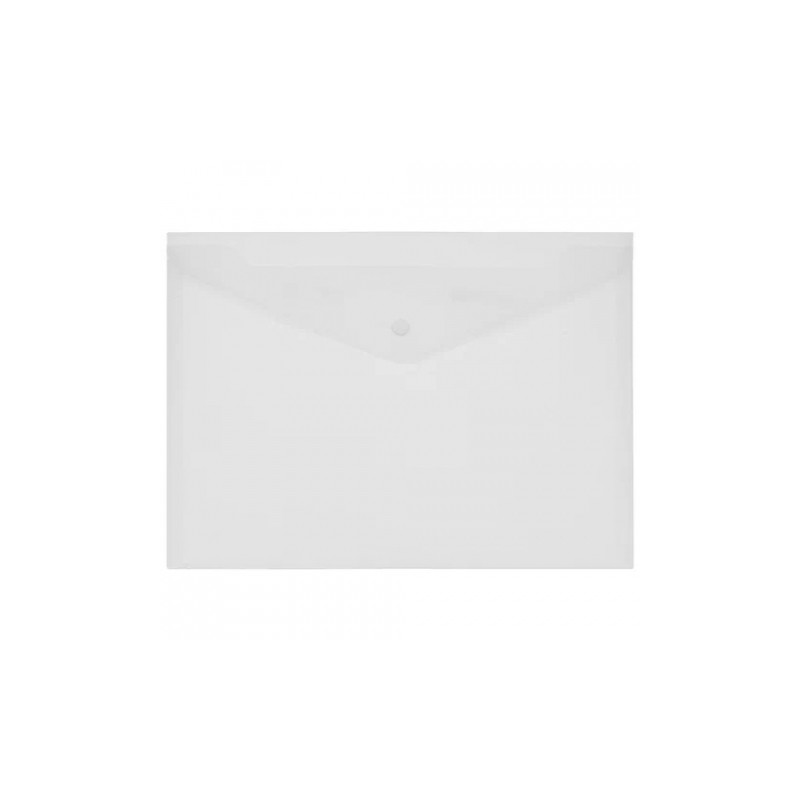 Папка конверт А5 с кнопкой малого формата, Серия «Стандарт» 0,18 мм, белая матовая, 240  Х 190 мм