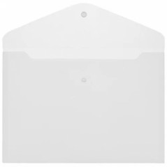 Папка конверт А5 с кнопкой малого формата, Серия «Стандарт» 0,18 мм, белая матовая, 240  Х 190 мм