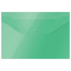 Папка конверт А5 с кнопкой малого формата, Серия «Стандарт» 0,18 мм, зеленая, 240  Х 190 мм