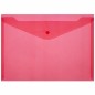 Папка конверт А5 с кнопкой малого формата, Серия «Стандарт» 0,18 мм, красная, 240  Х 190 мм