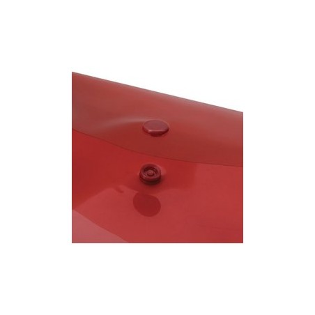 Папка конверт А5 с кнопкой малого формата, Серия «Стандарт» 0,18 мм, красная, 240  Х 190 мм