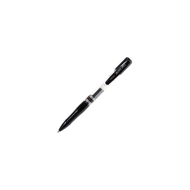 Ручка гелевая автоматическая Crown AJ-3000N, черная. Толщина 0,7.  Корея